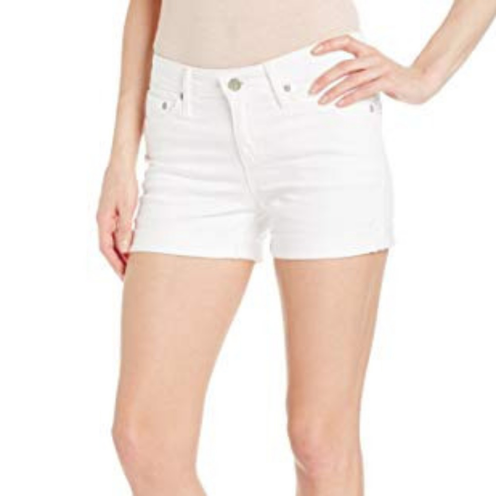 AG The Hailey Ex Boyfriend Cuffed White Shorts